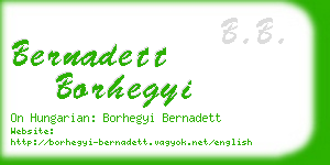 bernadett borhegyi business card